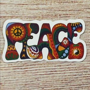 Peace sticker matte finish brand new.